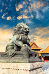 Wall Mural - China Beijing Forbidden City bronze lion