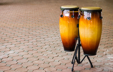 Tom drum background. Made of wooden and stainless.