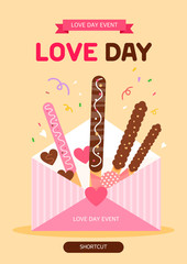 Wall Mural - Love event illustration