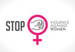 Logo - stop violence against women concept - fist as symbol of violence