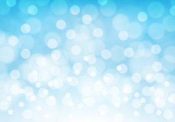 Abstract white bokeh light on blue luxury background vector illustration.