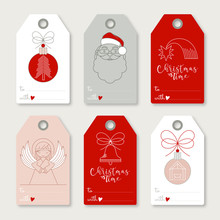 Christmas Vector Label Illustrations