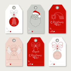 Wall Mural - christmas vector label illustrations