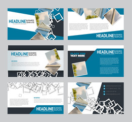 Wall Mural - presentation slides template. business or education report pages. vector illustration. flyer or broc