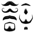 Mustaches set hand drawing