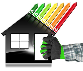 Wall Mural - Energy Efficiency - Symbol in the Shape of House