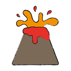 Wall Mural - volcano icon image