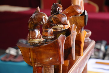 Kris Holders made of wood and ivory. It is the traditional weapon of the Malay community in Malaysia. Kris blade, made manually using selected iron. 