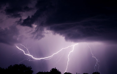 Wall Mural - lightning with a thunder