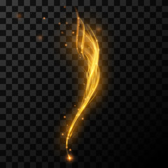 Poster - Gold light feather effect