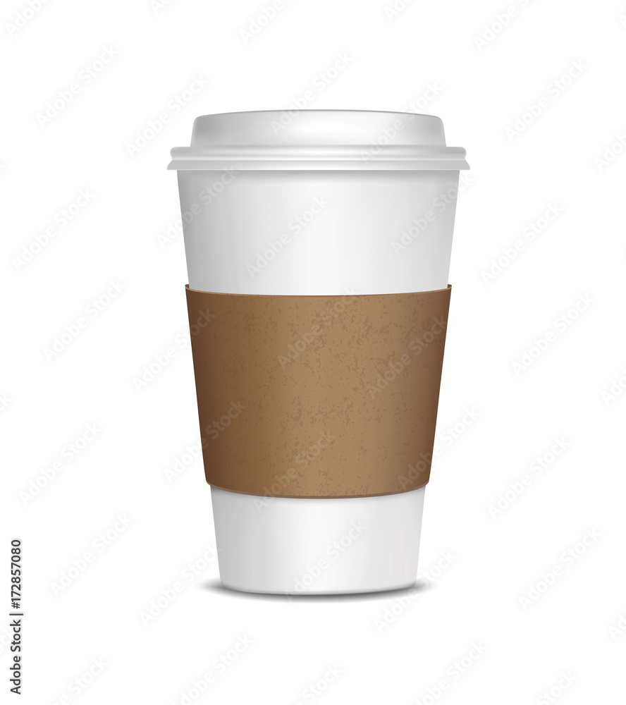 Coffee Cup Isolated on white background Stock Vector | Adobe Stock