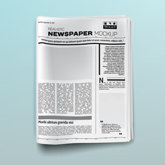 realistic newspaper (magazine) mockup (template). vector illustration