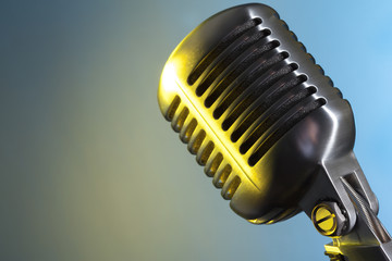 audio microphone retro style