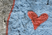 Close-up Of Heart Painted On Wall