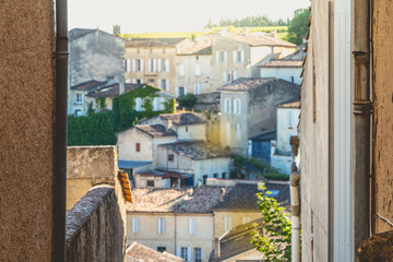 Wall Mural - street atmosphere in an alley of Saint-Emilion