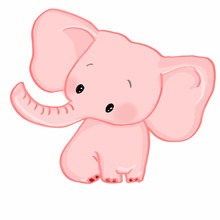 Cute Pink Elephant 