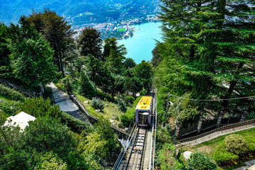 view of lake como and finicular