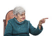 © Provisualstock.com - Old Woman Pointing her Finger to Something