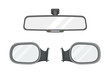 Rear view mirrors. Realistic set. Vector illustration.