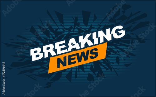 Tv Breaking News Headline Intro Vector Banner Graphic Design In