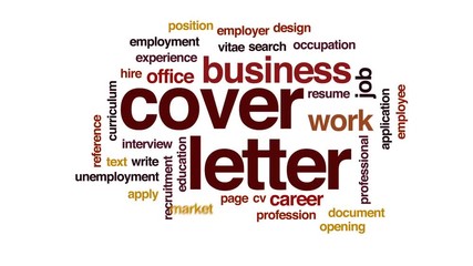 Poster - Cover letter animated word cloud, text design animation.