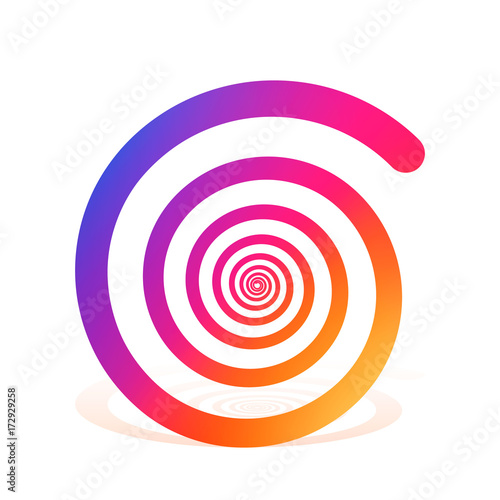 Plakat Kolor tęczową spirali na białym tle. Ilustracji wektorowych