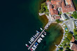 © Silvano Rebai - Lierna - Lago di Como (IT) - Vista aerea del Castello nel borgo antico e del molo