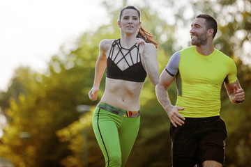 Wall Mural - Happy Couple Exercising