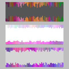 Wall Mural - abstract colorful banner background design set - horizontal vector graphic design from rounded verti