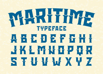 Wall Mural - maritime style typeface