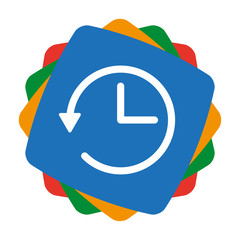 Poster - App Icon bunt - Zeit zurückdrehen