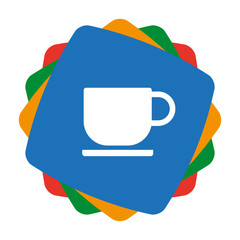 Poster - App Icon bunt - Kaffee