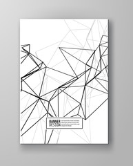 Wireframe mesh element with triangle shapes.