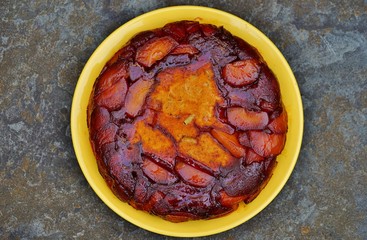 Wall Mural - A caramelized apple upside-down cake