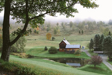 Farm In Vermont In Autumn