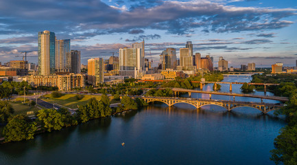 Wall Mural - Austin, Texas skyline during sunset