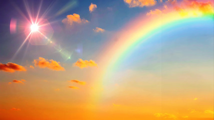 Wall Mural - rainbow cloudscape