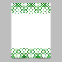 Wall Mural - green diagonal square pattern brochure border background template - vector graphic design from squar