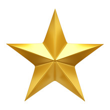 Golden Star  - 3d Render