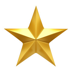 Wall Mural - golden star - 3d render