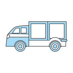 Sticker - delivery truck icon image vector illustration design