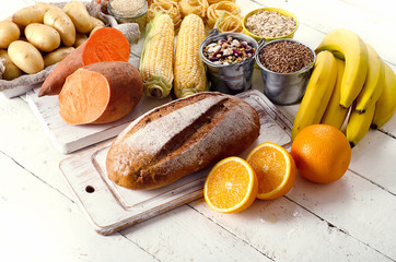 Wall Mural - Products rich of carbohydrates