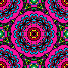 Holiday Floral Seamless Mandala Pattern. Vector Illustration