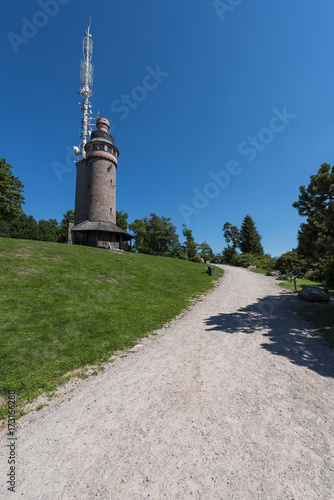 Fotografía Trail to the Mercury Tower on top of Mount Merkur in Baden-Baden