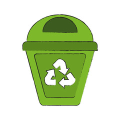 Poster - Recycle trash can icon vector illustration graphic design