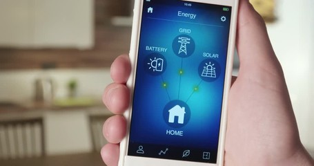 Monitoring power supply system in the house using smartphone app
