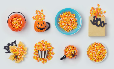 Wall Mural - Halloween holiday candy corn collection