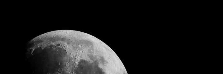 Wall Mural - earth's moon in front of the dark sky