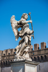 Wall Mural - Angel statue from Castel Sant Angelo in Rome, Italy.