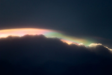 Beautiful iridescent cloud, Irisation
